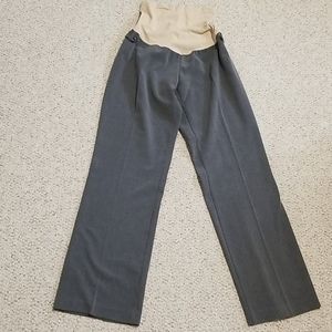 Motherhood Maternity Grey Dress Pant-Size L